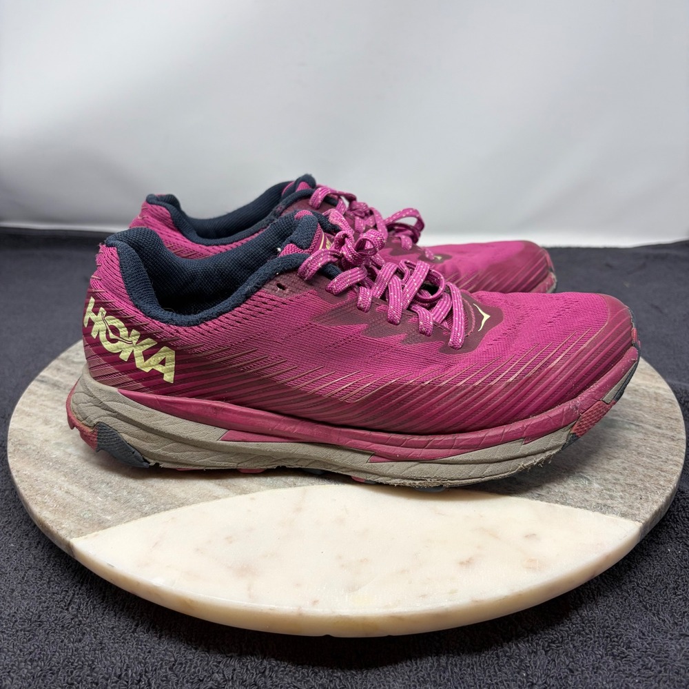 Hoka One One Torrent 2 Trail Running Shoes Womens 7.5 Fuchsia Pink 1110497 FFIR